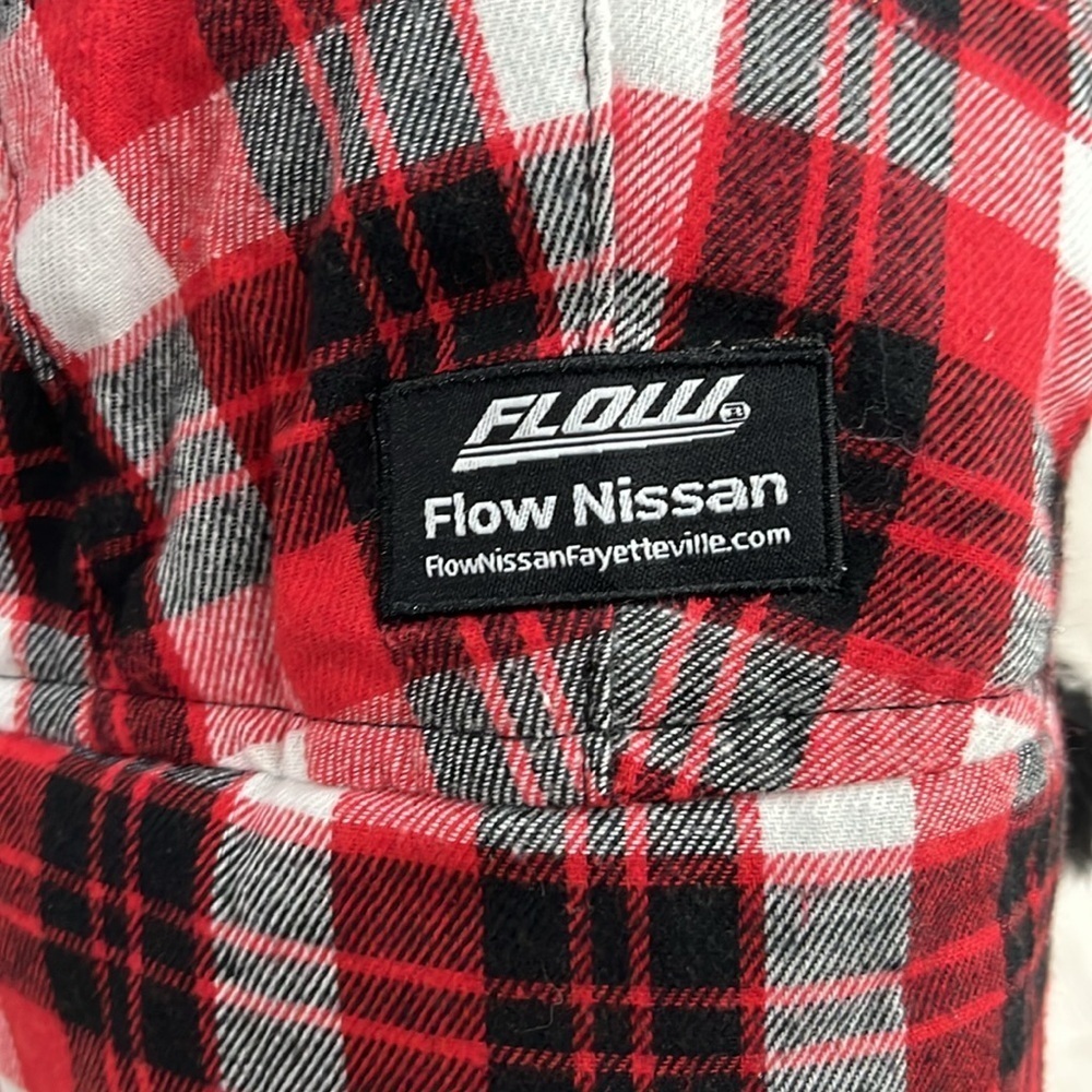 Flow Nissan Trapper Hat Winter Men Women Hat Faux Fur Ear Flap Red Plaid OSFM - Picture 6 of 10